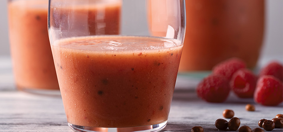 Agua de Frambuesa con Mango y Pingüica