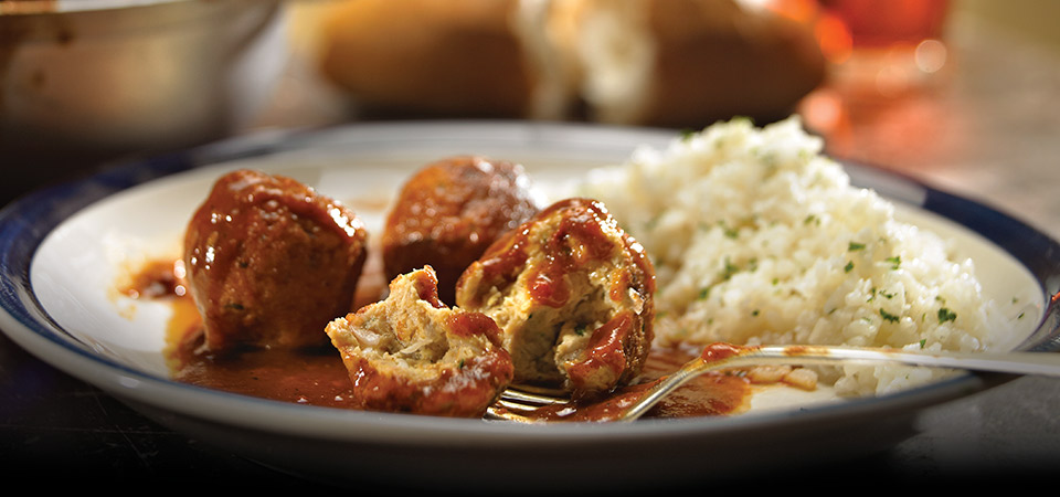 Albóndigas de Pollo con Salsa de Morita