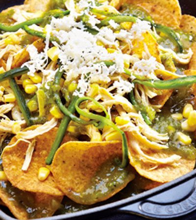 Chilaquiles con Salsa de Poblano