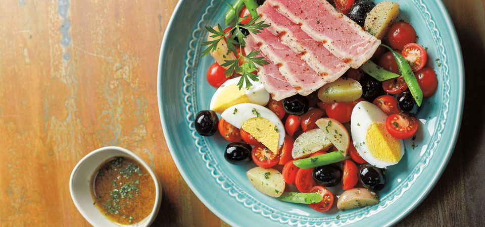 Ensalada Nicoise con Atún con Jerez a la Parrilla