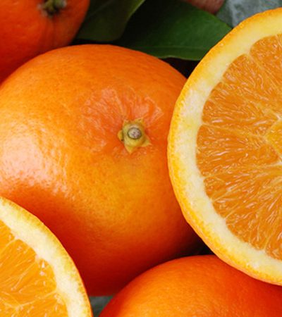 gajos de naranja con fresa