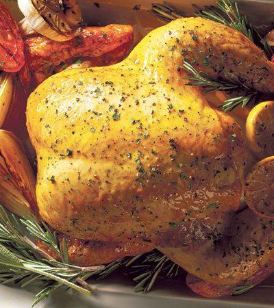 pollo de navidad rostizado con romero y aceite de oliva recetas