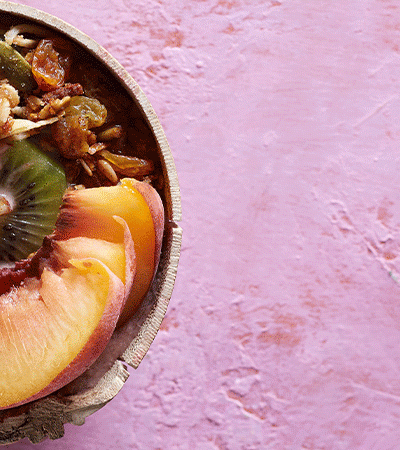 bowl de semillas chia y frutas