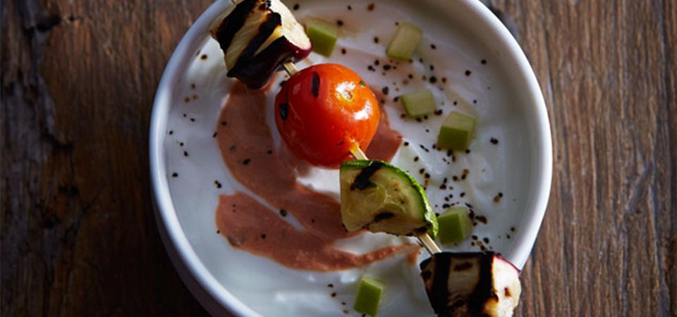 Brochetas de Vegetales a la Parrilla