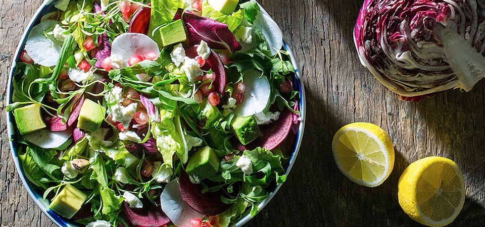 Ensalada de vegetales de otoño