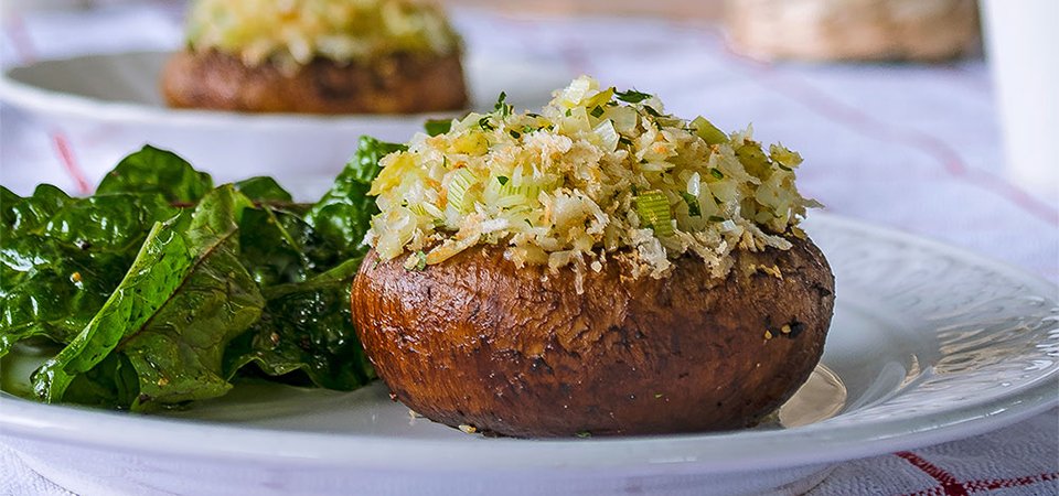 Hongos Rellenos con Vegetales