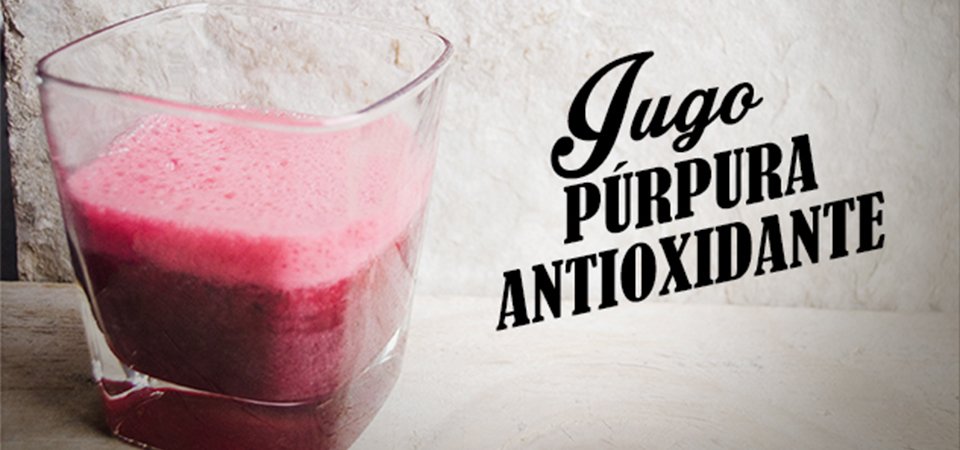 Jugo púrpura antioxidante