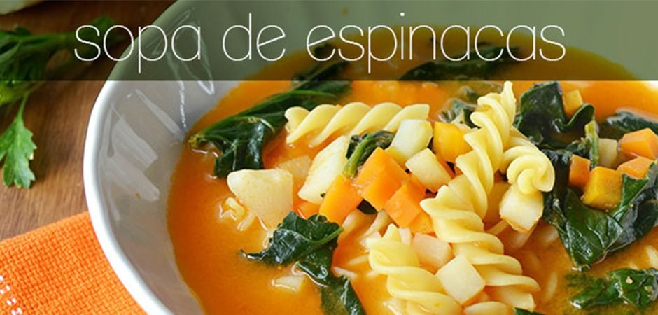 Sopa de Pasta Tornillo y Espinacas | Chef Oropeza