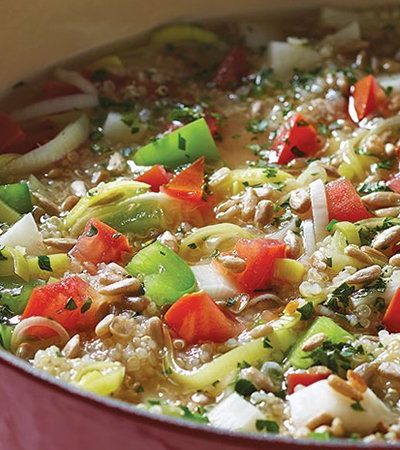 Sopa de quinoa y vegetales