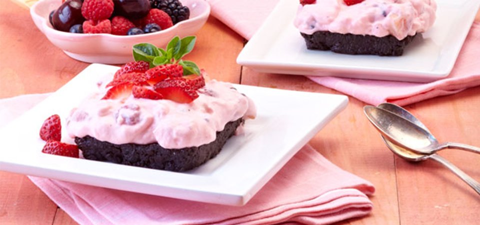 Timbal de chocolate y fresa