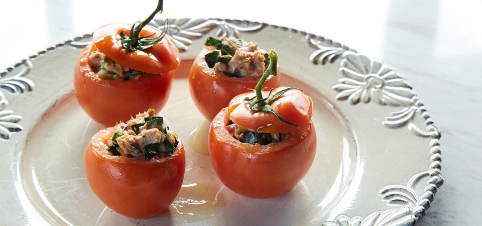 Romper sufrimiento Peladura Tomates Rellenos de Atún al Horno | Chef Oropeza