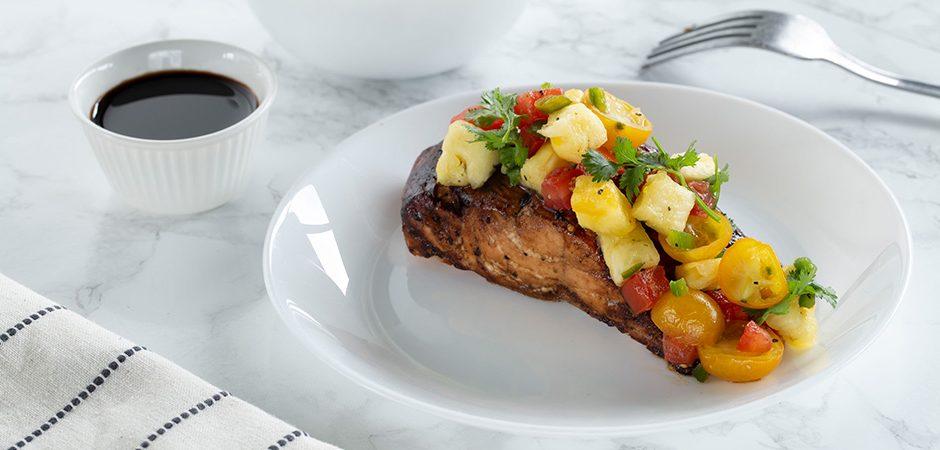 Salmón en salsa de verano
