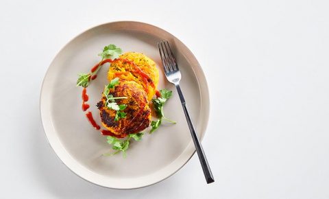 Tortitas de vegetales con coco