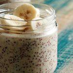 Pudín de chía,plátano y coco
