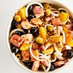 Ensalada de Naranja, Aceitunas y Tocino