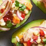 Aguacate relleno de ceviche