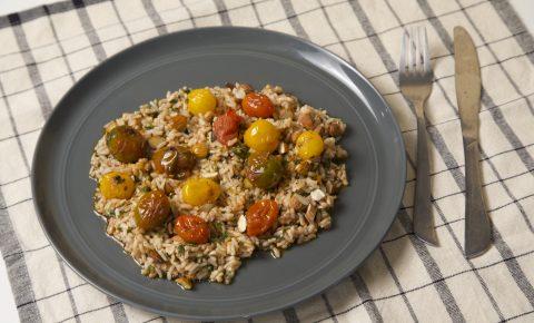 Arroz Integral con Cherry Rostizados