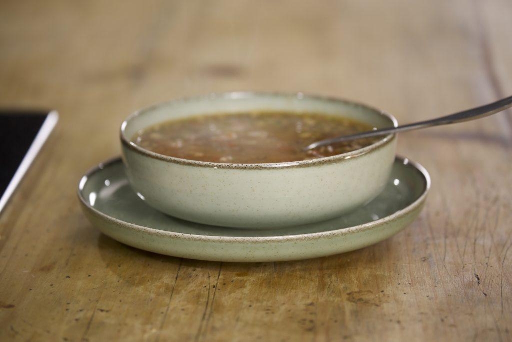 Sopa de Avena y Hongos