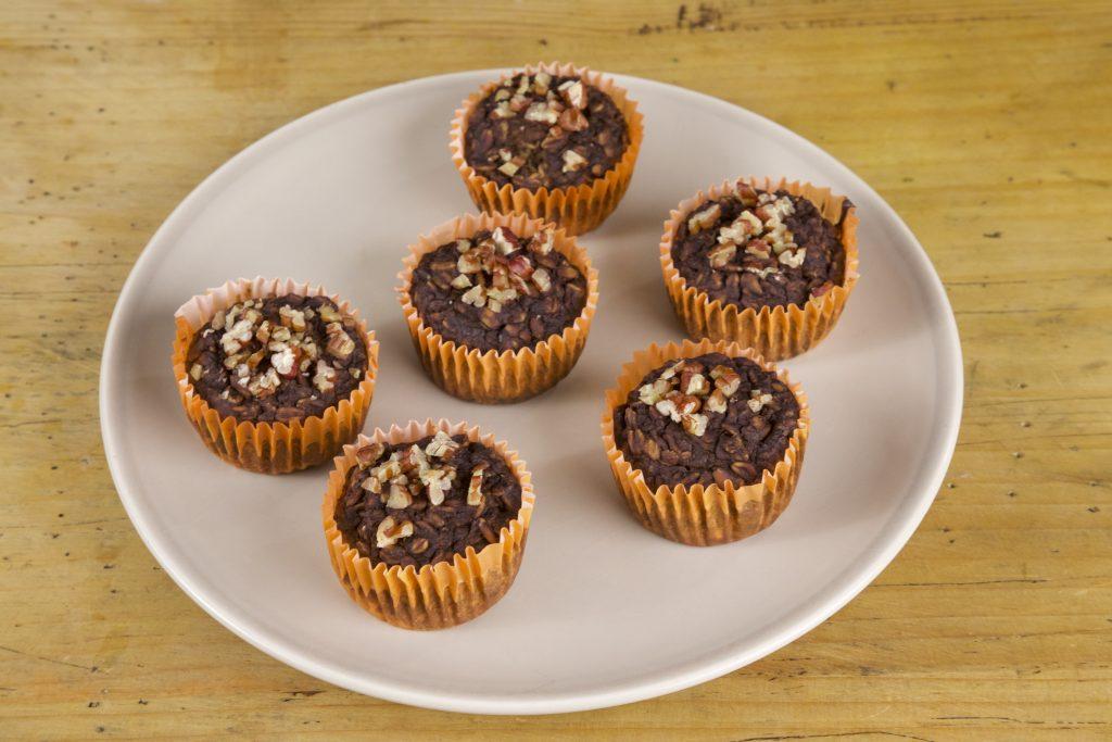 Panquecitos de Cocoa avena y Plátano sin Azucar añadida